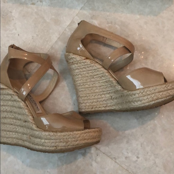 Jimmy Choo patent leather wedges 36 - Picture 4 of 8